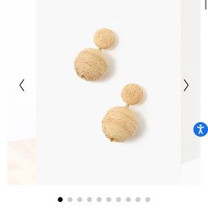 Raffia lantern earrings